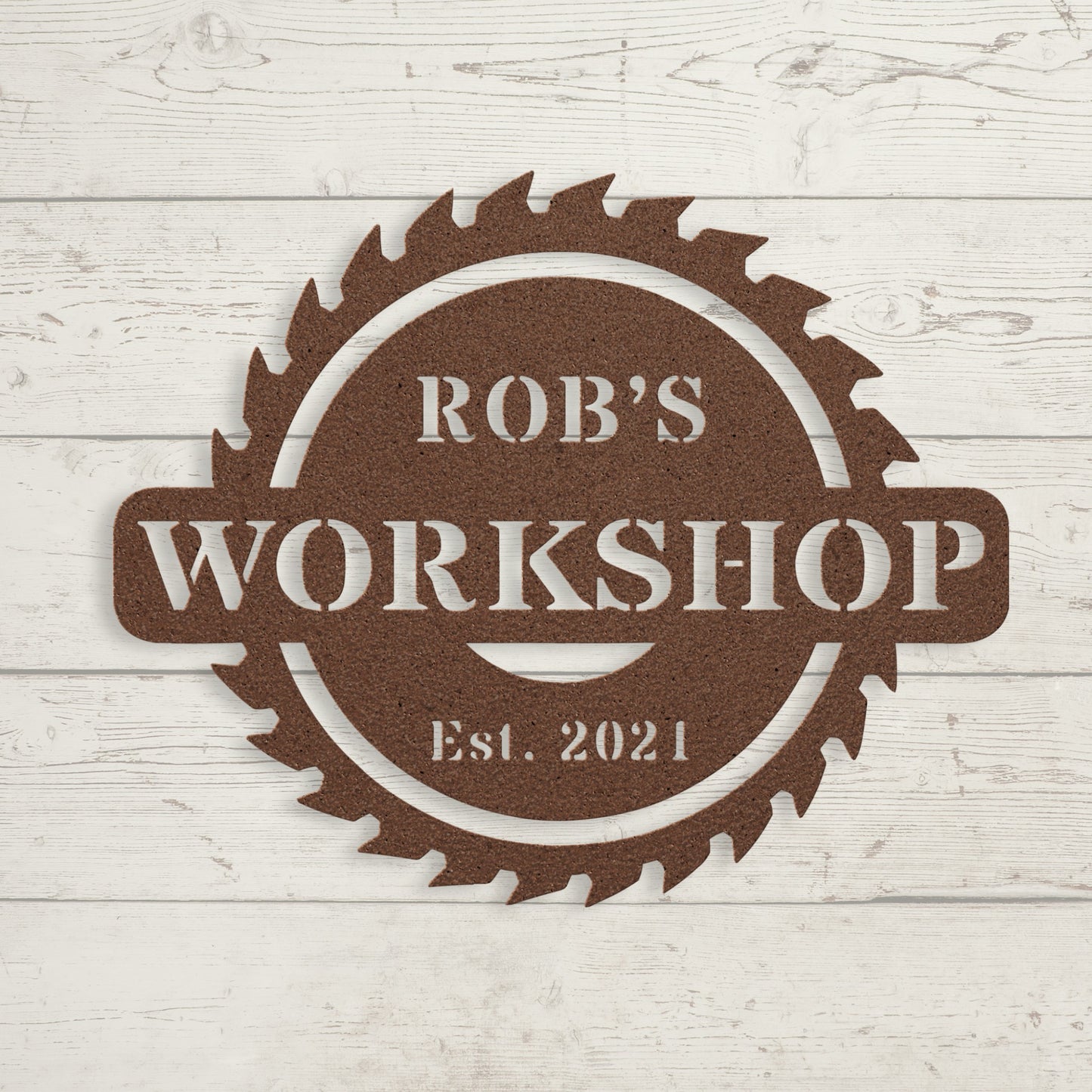 Personalized Circular Saw Metal Sign – Workshop & Contractor Wall Art