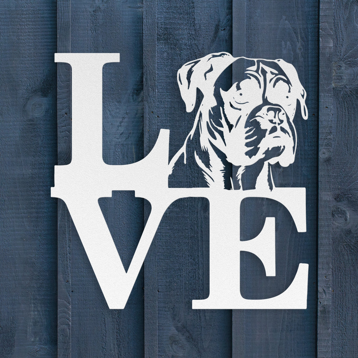 Boxer Love Metal Sign