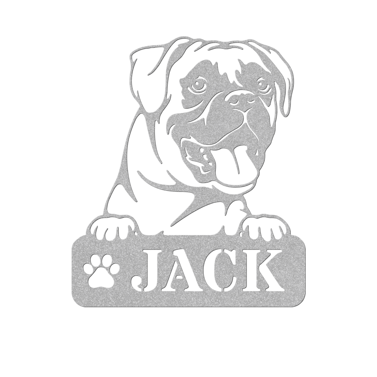 Boxer Metal Name Sign - BullyBellyMetal Sign