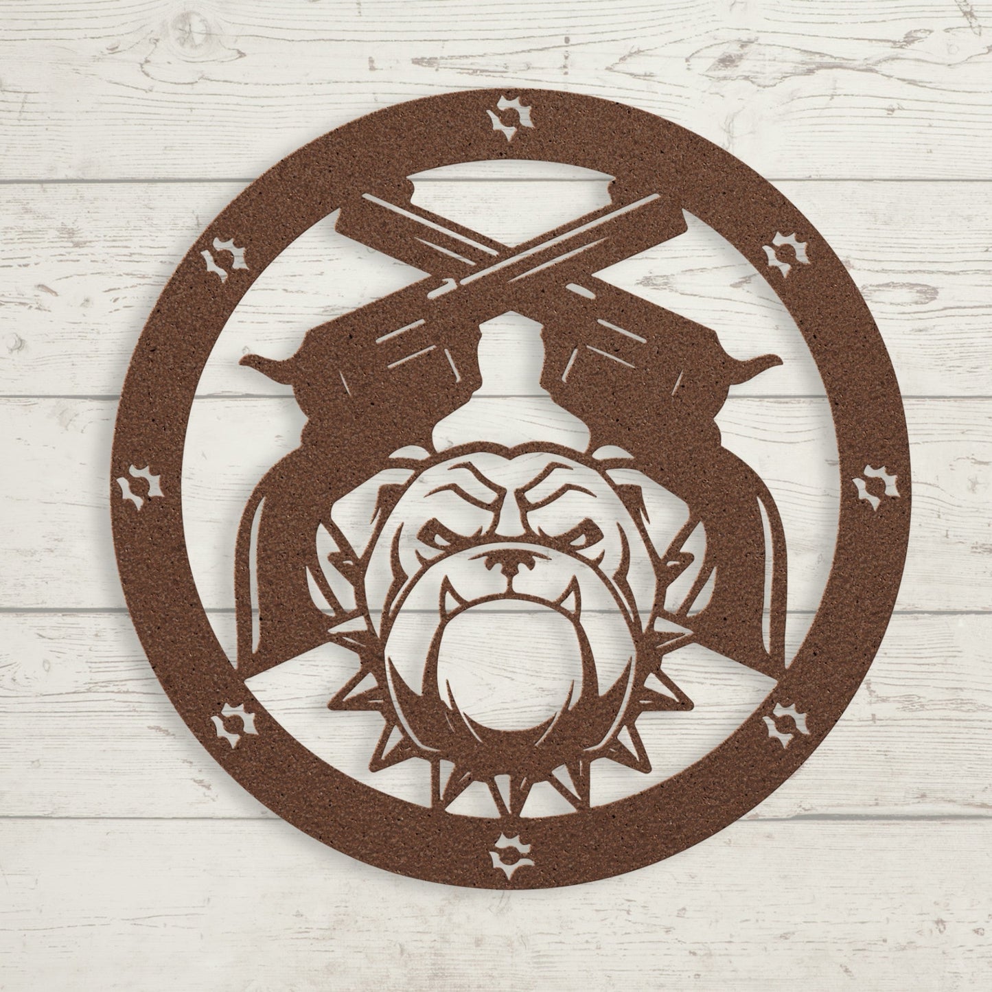 Bulldogs and Ammo Metal Wall Sign - BullyBellyMetal Sign