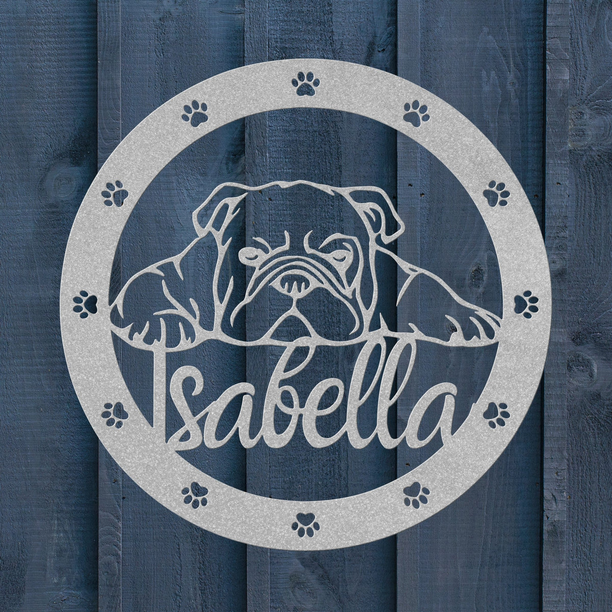 Claim Your Spot Bulldog Metal Wall Sign - BullyBellyMetal Sign