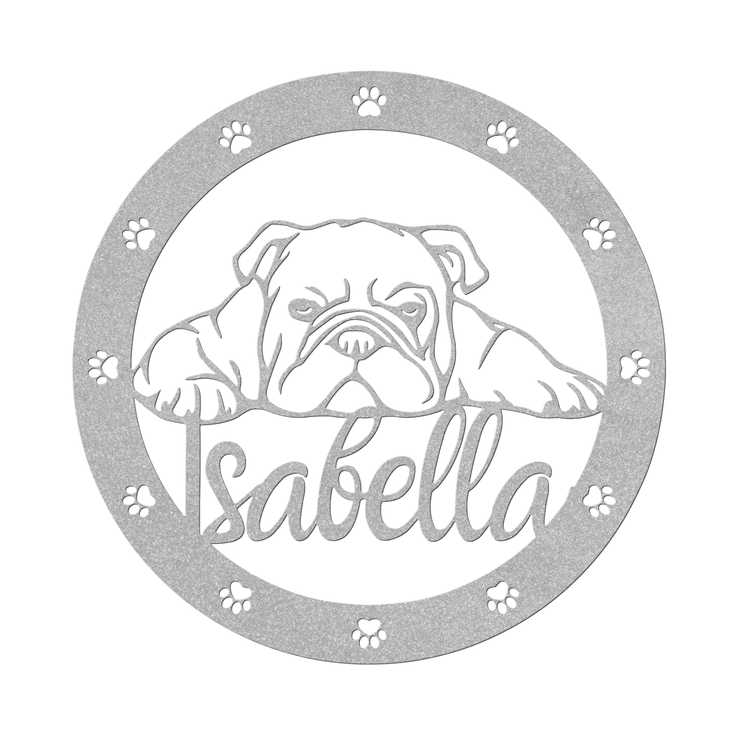 Claim Your Spot Bulldog Metal Wall Sign - BullyBellyMetal Sign