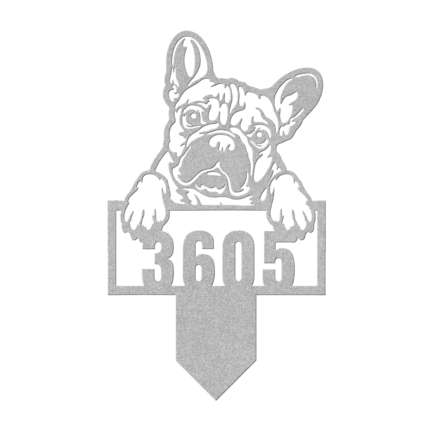 Cute French Bulldog Metal Lawn Sign - BullyBellyMetal Sign