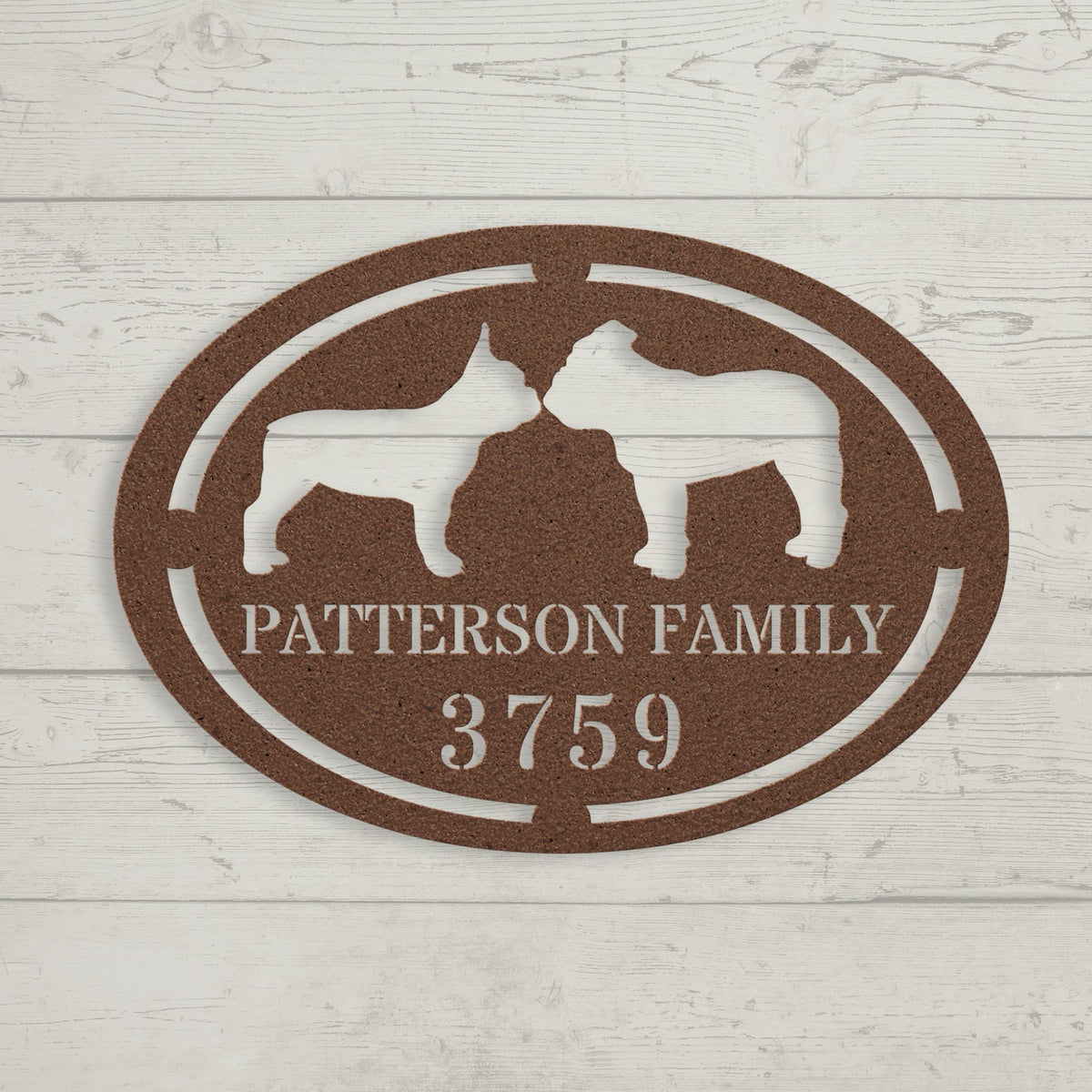 French-English Bulldog Family Home Metal Sign - BullyBellyMetal Sign