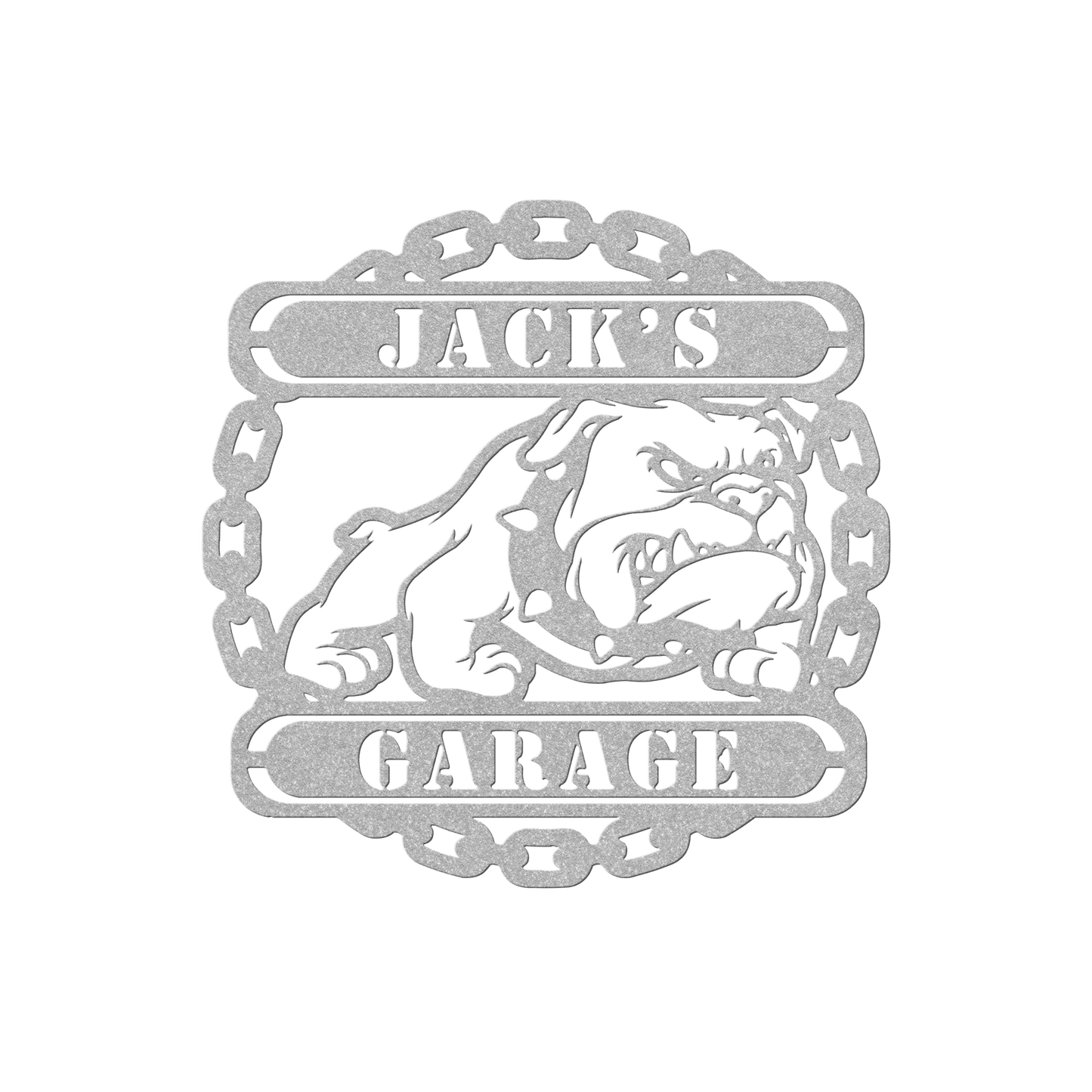 Guardian Bulldog: Personalized Metal Wall Art for Your Garage or Workshop - BullyBellyMetal Sign