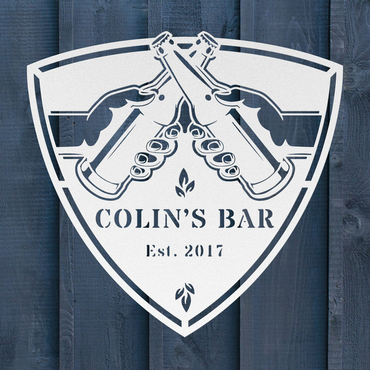 Home Bar Metal Sign – Custom Bar Name Wall Art - BullyBellyMetal Sign
