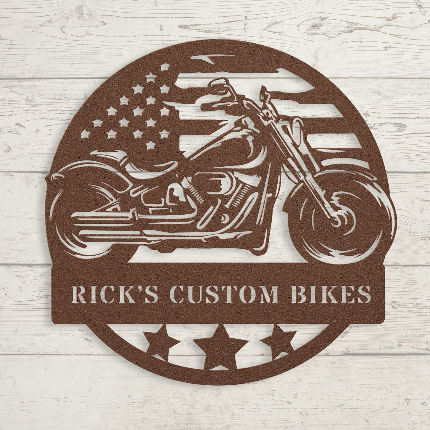 Motorcycle Metal Sign – Custom Biker Garage Wall Art - BullyBellyMetal Sign
