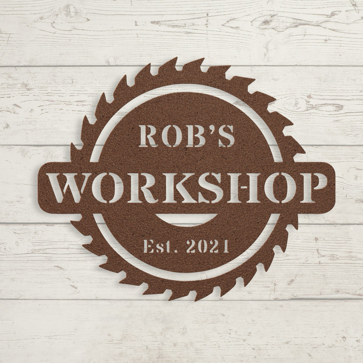 Personalized Circular Saw Metal Sign – Workshop & Contractor Wall Art - BullyBellyMetal Sign