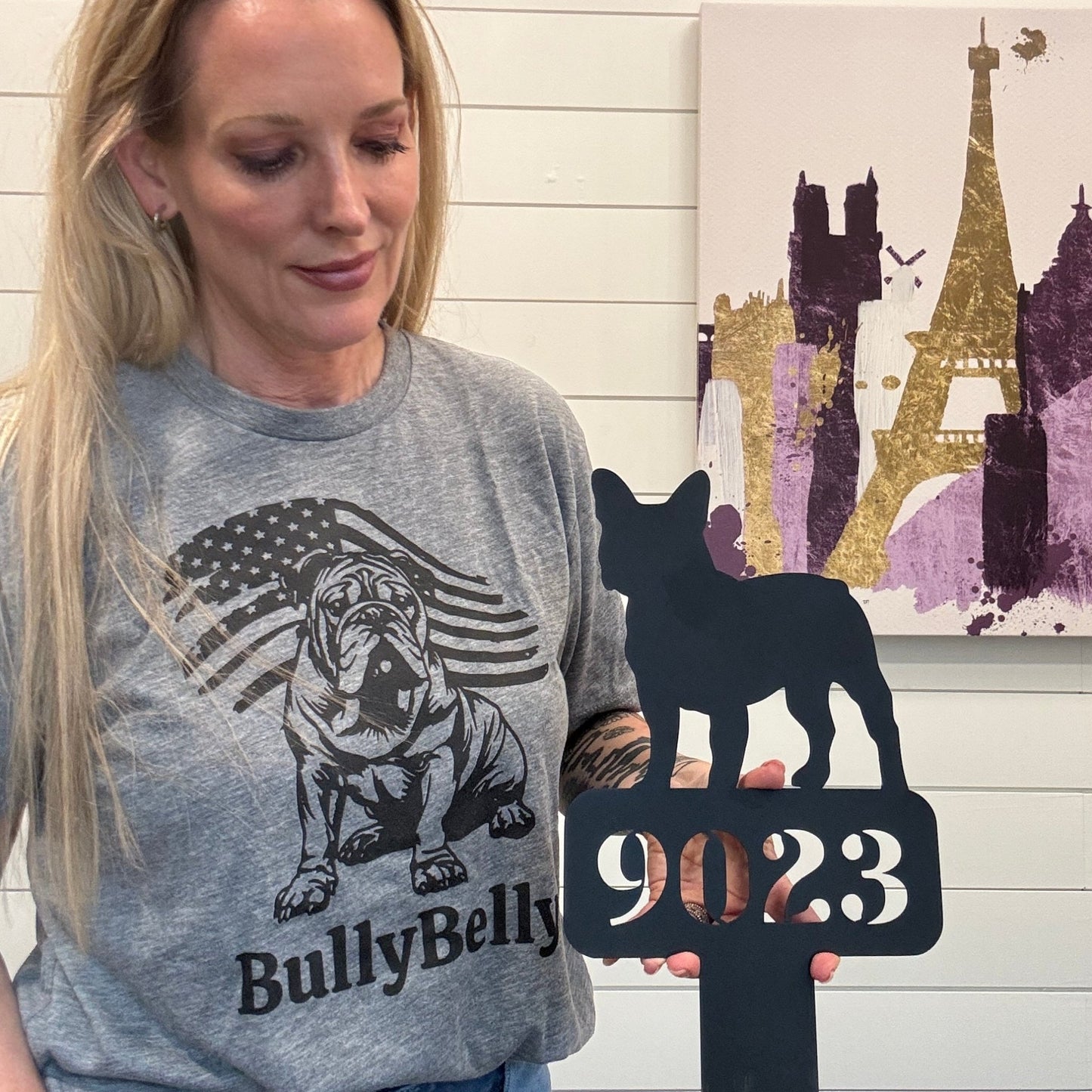 Personalized Patriotic English Bulldog Triblend T-Shirt – Premium Fit, Ultra - Soft Custom Tee - BullyBellyApparel