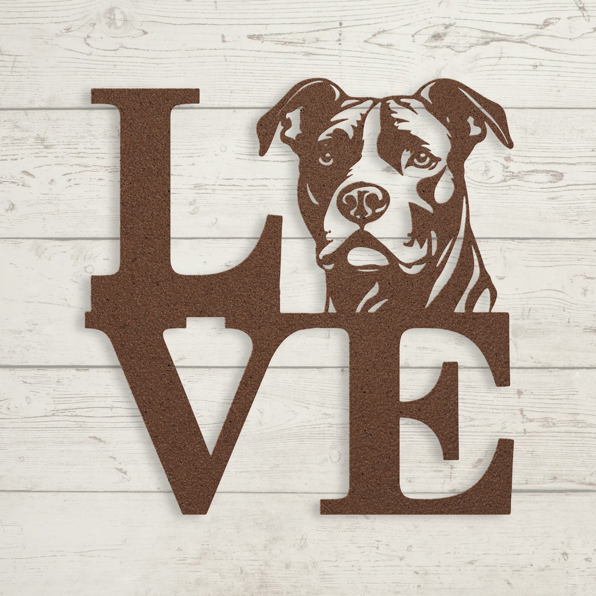 Pitbull Love Metal Wall Sign - BullyBellyMetal Sign