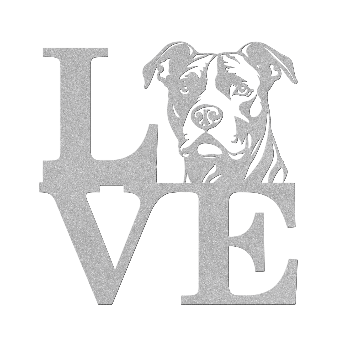 Pitbull Love Metal Wall Sign - BullyBellyMetal Sign