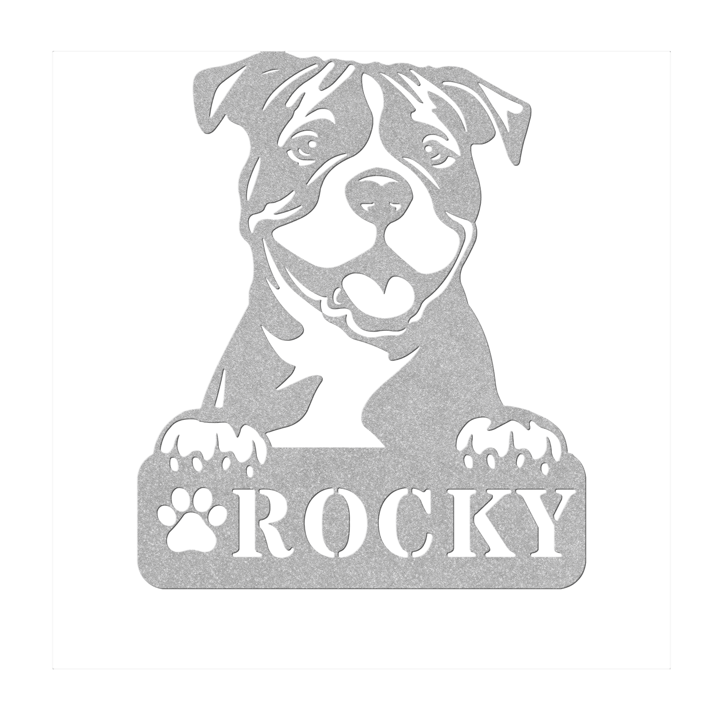 Pitbull Metal Name Sign - BullyBellyMetal Sign