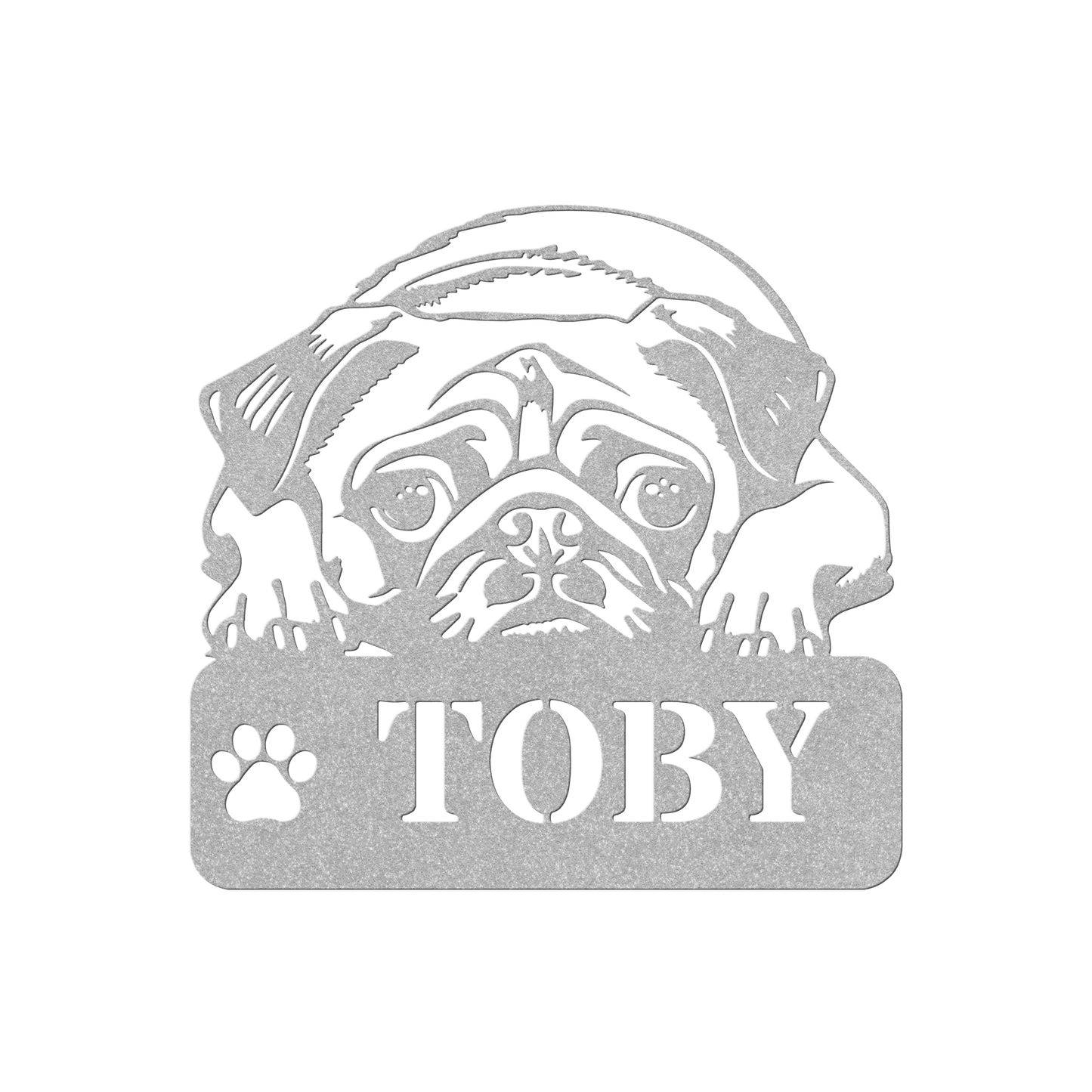 Pug-tastic Metal Name Sign - BullyBellyMetal Sign