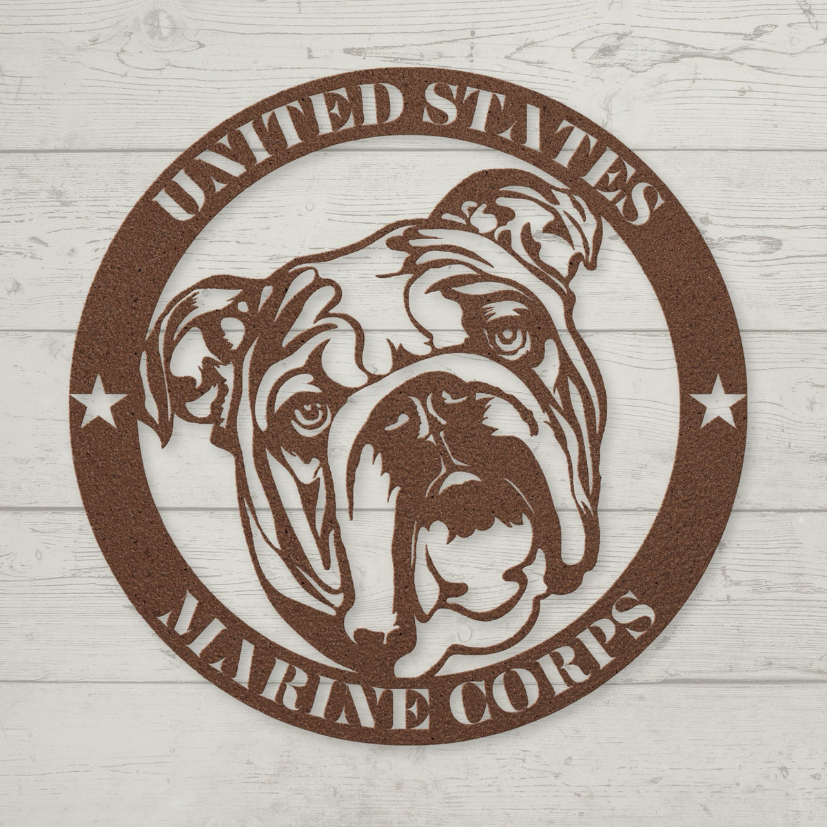 🇺🇸🐾 United States Marine Corps Bulldog Metal Sign – Military Tribute Wall Art - BullyBellyMetal Sign