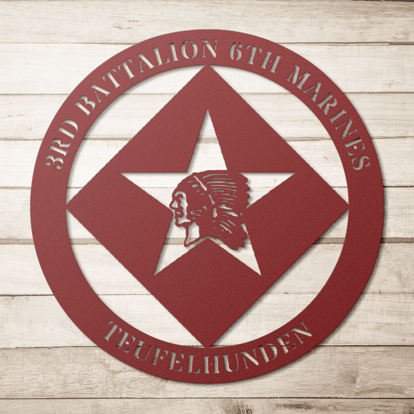 3rd Battalion 6th Marines | Personalized USMC Military Wall Art | Veteran & Marine Gift - BullyBellyMetal Sign