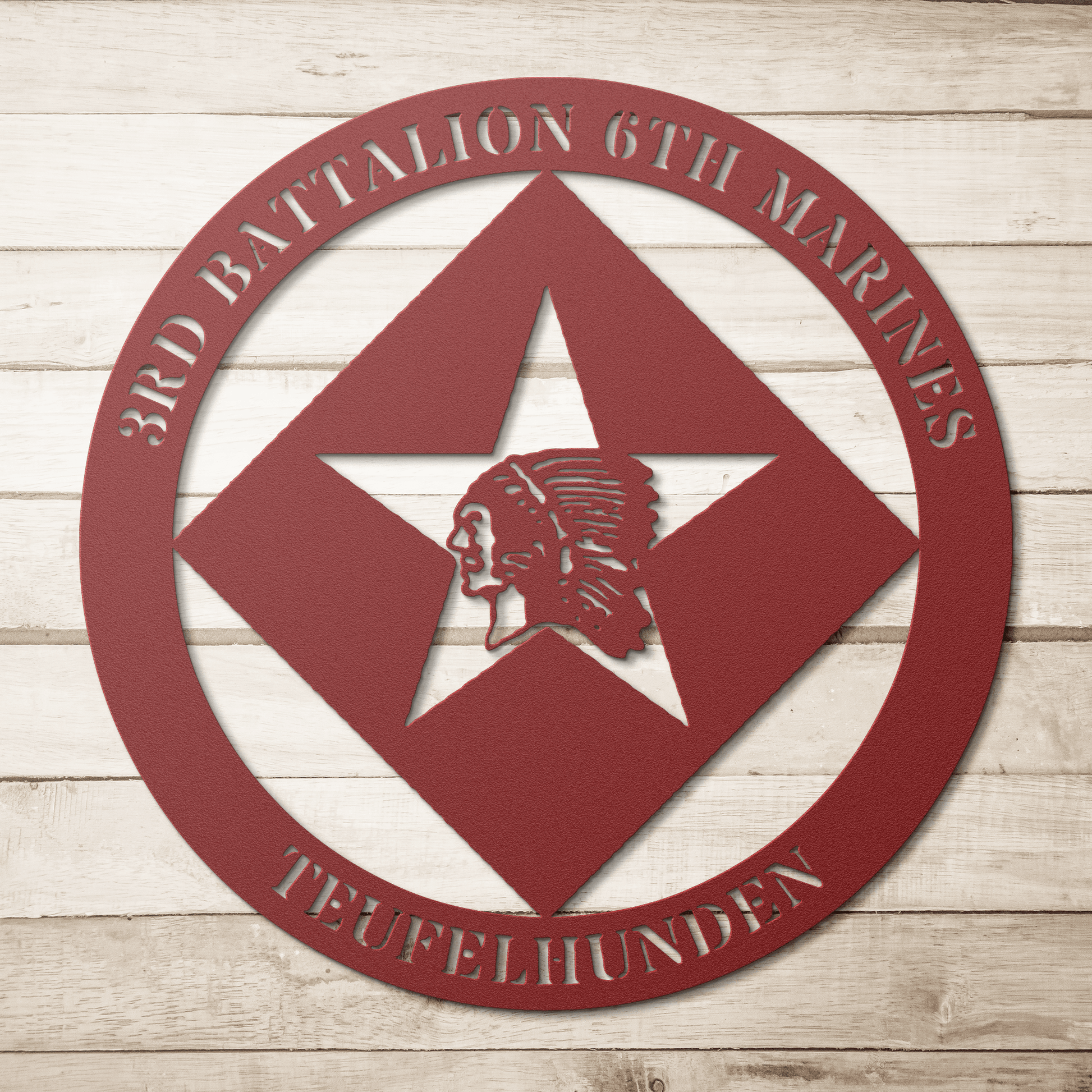 3rd Battalion 6th Marines | Personalized USMC Military Wall Art | Veteran & Marine Gift - BullyBellyMetal Sign
