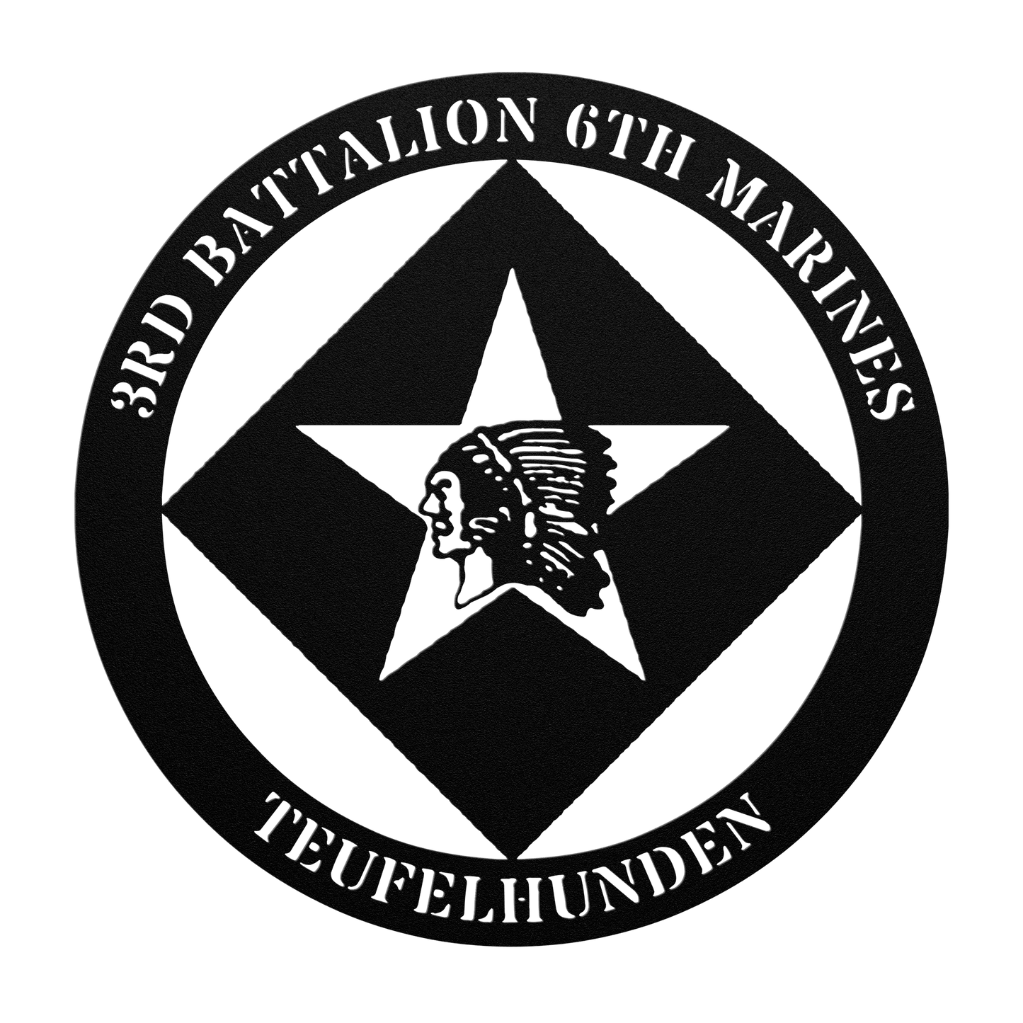 3rd Battalion 6th Marines | Personalized USMC Military Wall Art | Veteran & Marine Gift - BullyBellyMetal Sign