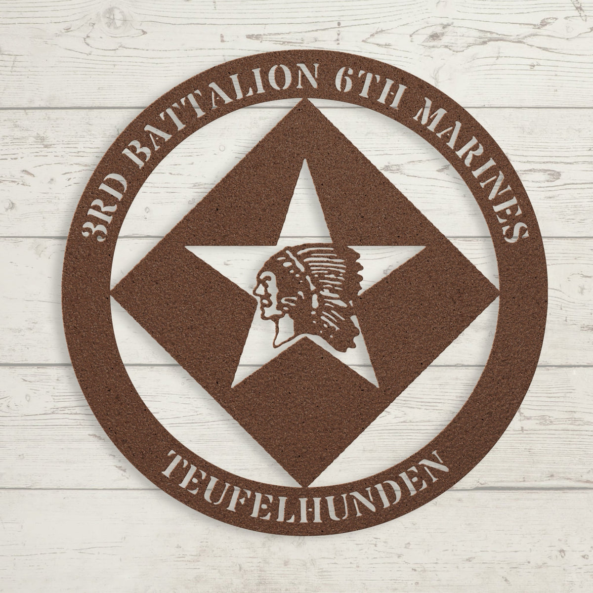 3rd Battalion 6th Marines | Personalized USMC Military Wall Art | Veteran & Marine Gift - BullyBellyMetal Sign