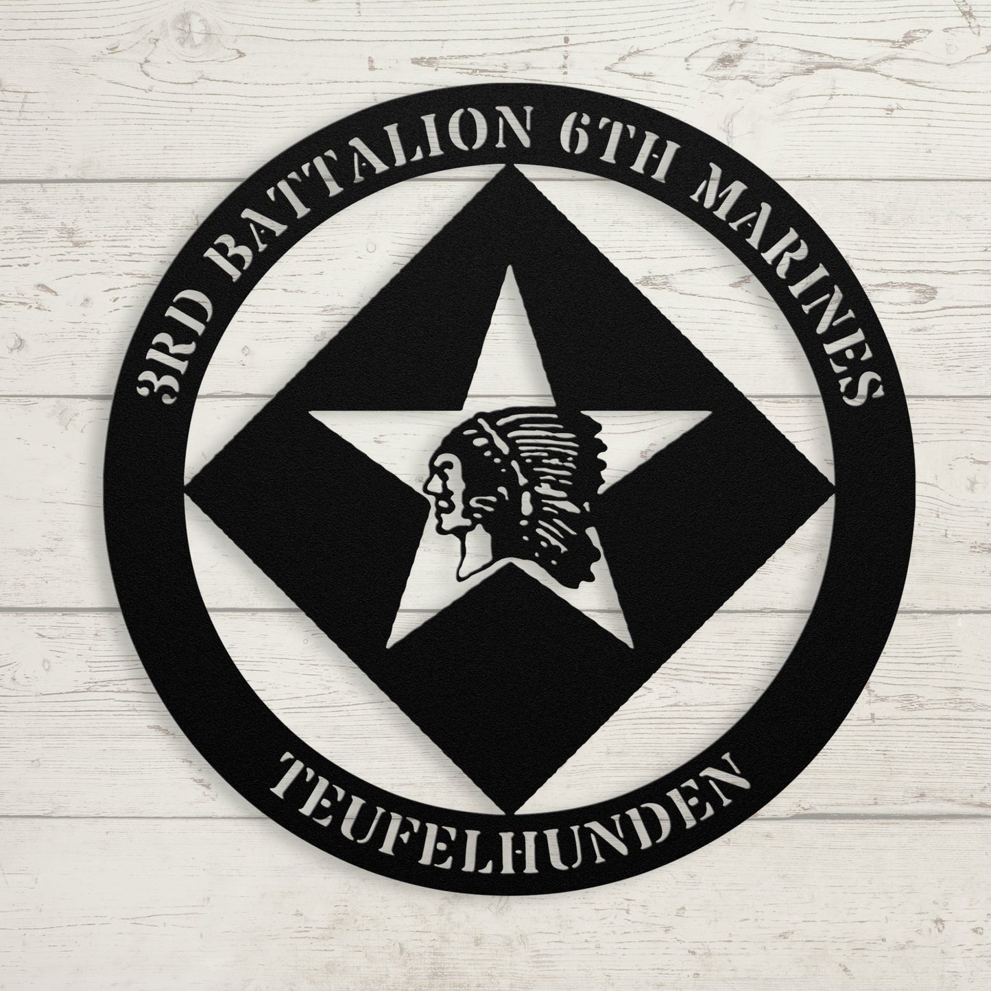 3rd Battalion 6th Marines | USMC Military Wall Art | Veteran & Marine Gift - BullyBellyMetal Sign