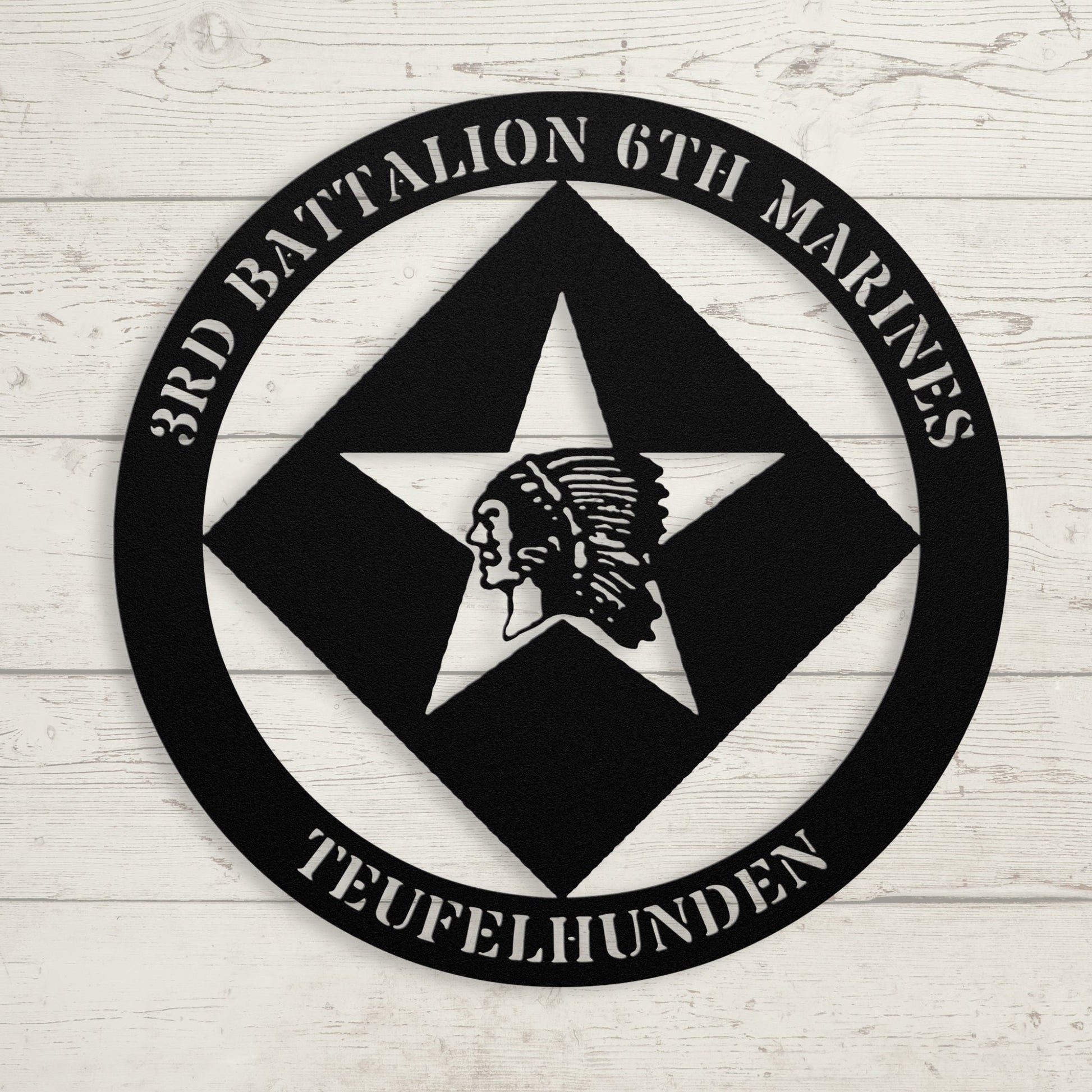 3rd Battalion 6th Marines | USMC Military Wall Art | Veteran & Marine Gift - BullyBellyMetal Sign