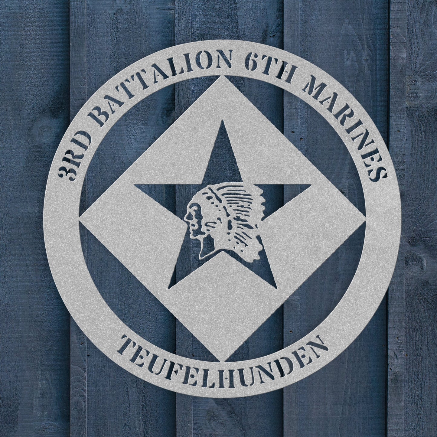 3rd Battalion 6th Marines | USMC Military Wall Art | Veteran & Marine Gift - BullyBellyMetal Sign