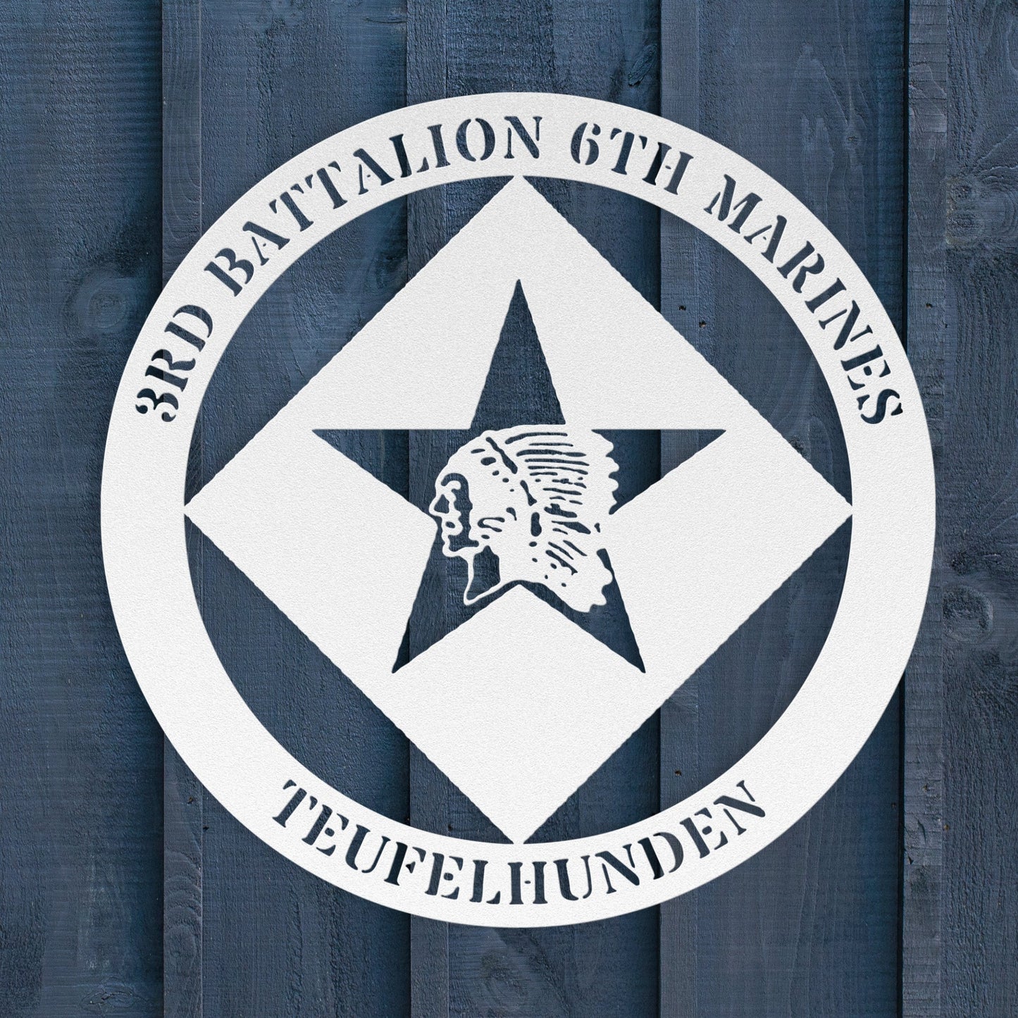 3rd Battalion 6th Marines | USMC Military Wall Art | Veteran & Marine Gift - BullyBellyMetal Sign
