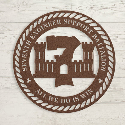 7th Engineer Support Battalion Metal Sign | 7th ESB USMC Gift - BullyBellyMetal Sign
