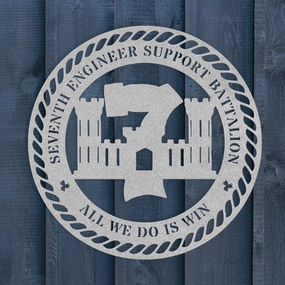 7th Engineer Support Battalion Metal Sign | 7th ESB USMC Gift - BullyBellyMetal Sign