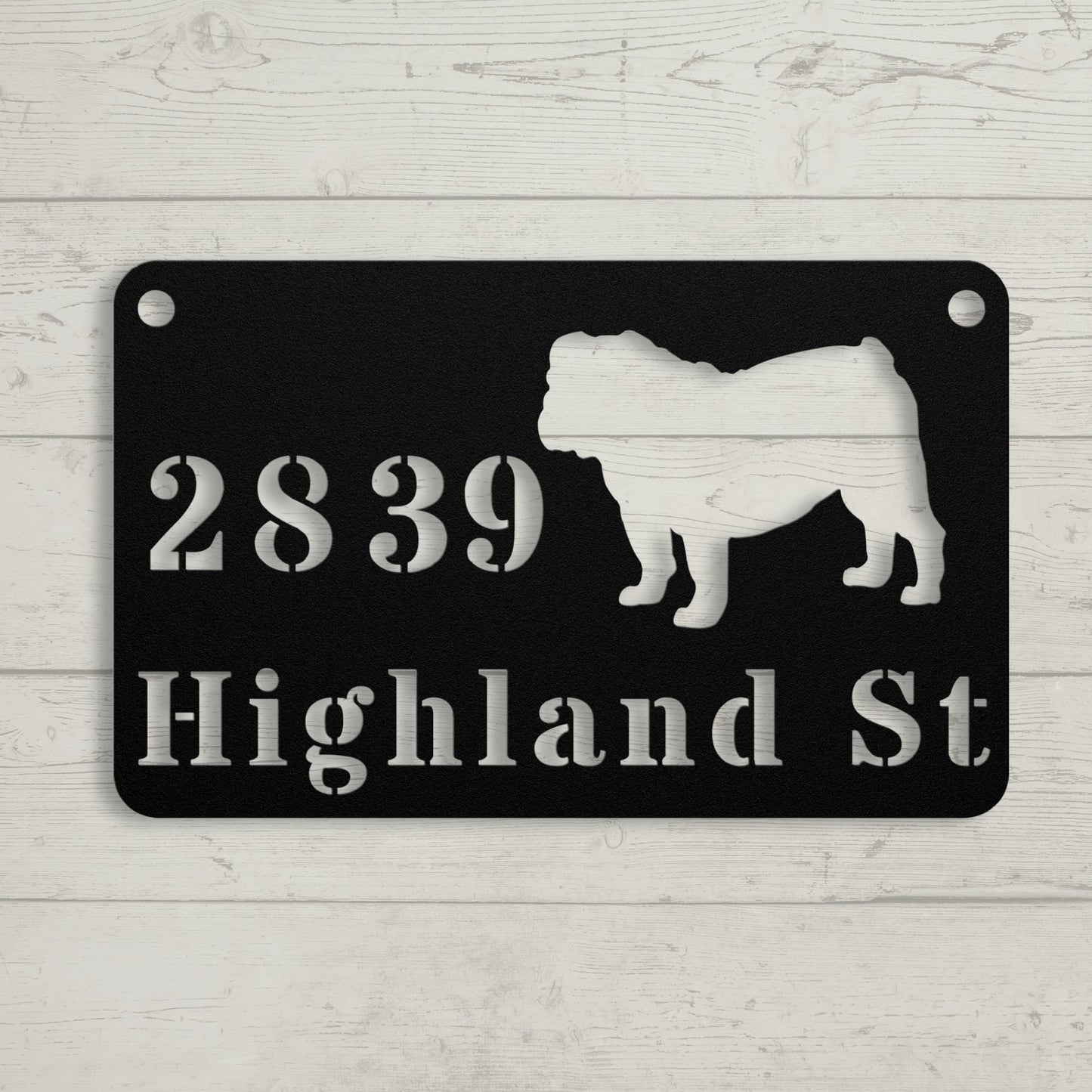 English Bulldog Boulevard Porch Sign