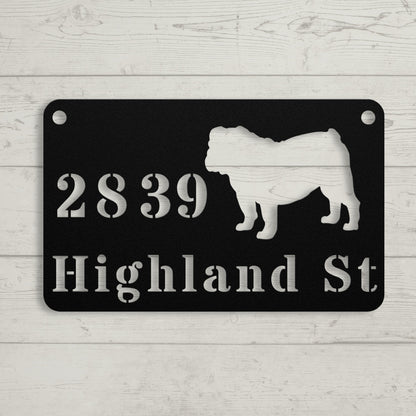 English Bulldog Boulevard Porch Sign