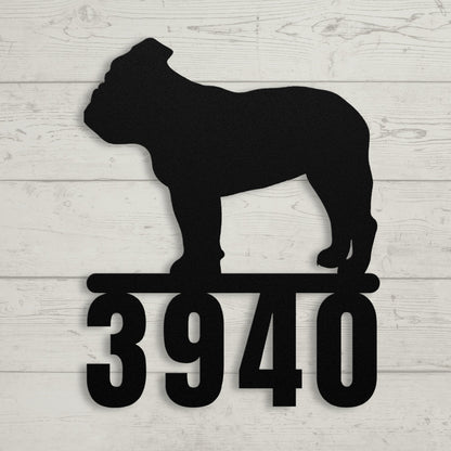 Destination English Bulldog Home Metal Porch Sign