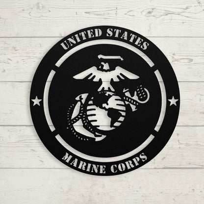 USMC Metal Wall Sign – Personalized Marine Corps Tribute