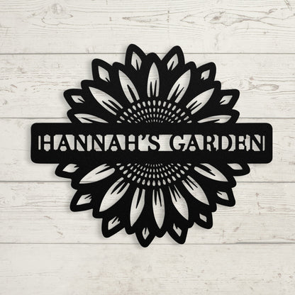 Personalized Sunflower Metal Sign – Custom Garden & Wall Art