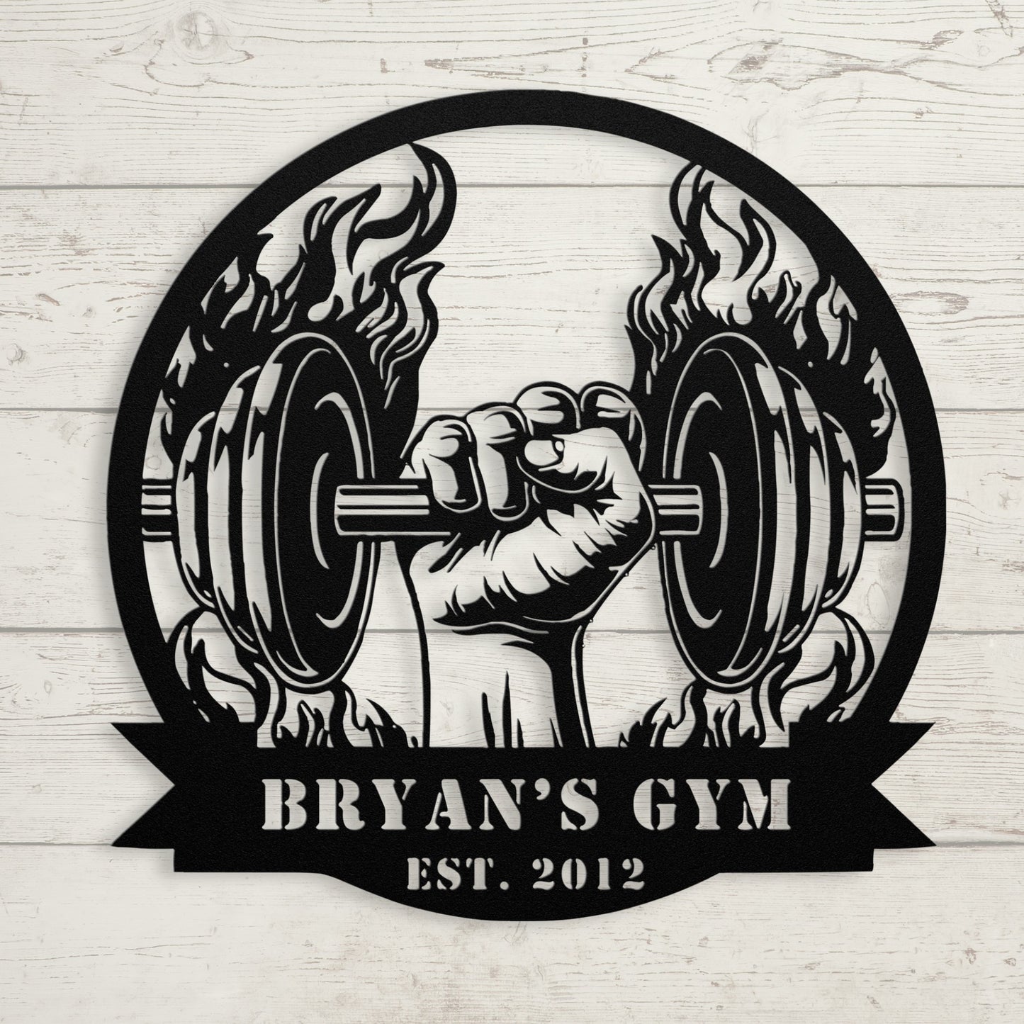 Home Gym Metal Sign – Custom Motivational Wall Art