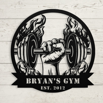 Home Gym Metal Sign – Custom Motivational Wall Art