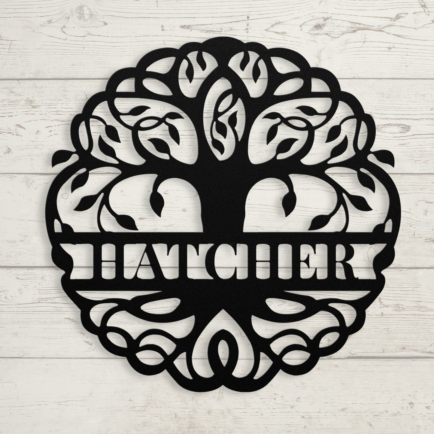 Custom Tree of Life Family Name Metal Sign