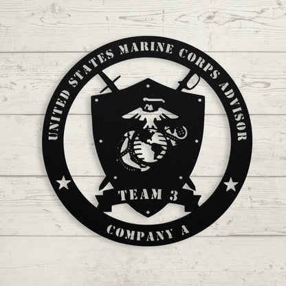 Custom Marine Corps Metal Sign