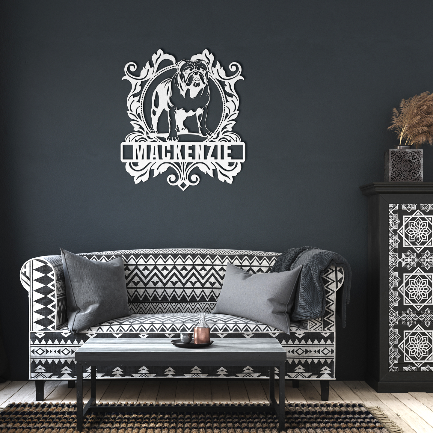 Bulldog_Family_Crest_Porch_Sign_White_Dark_Living_Room_Mockup.png_16009182