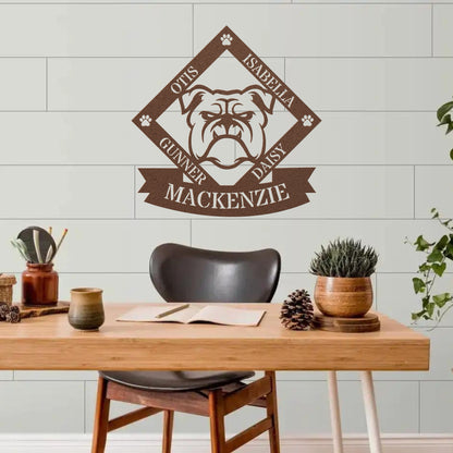 The Whole Crew Family Names Metal Wall Sign