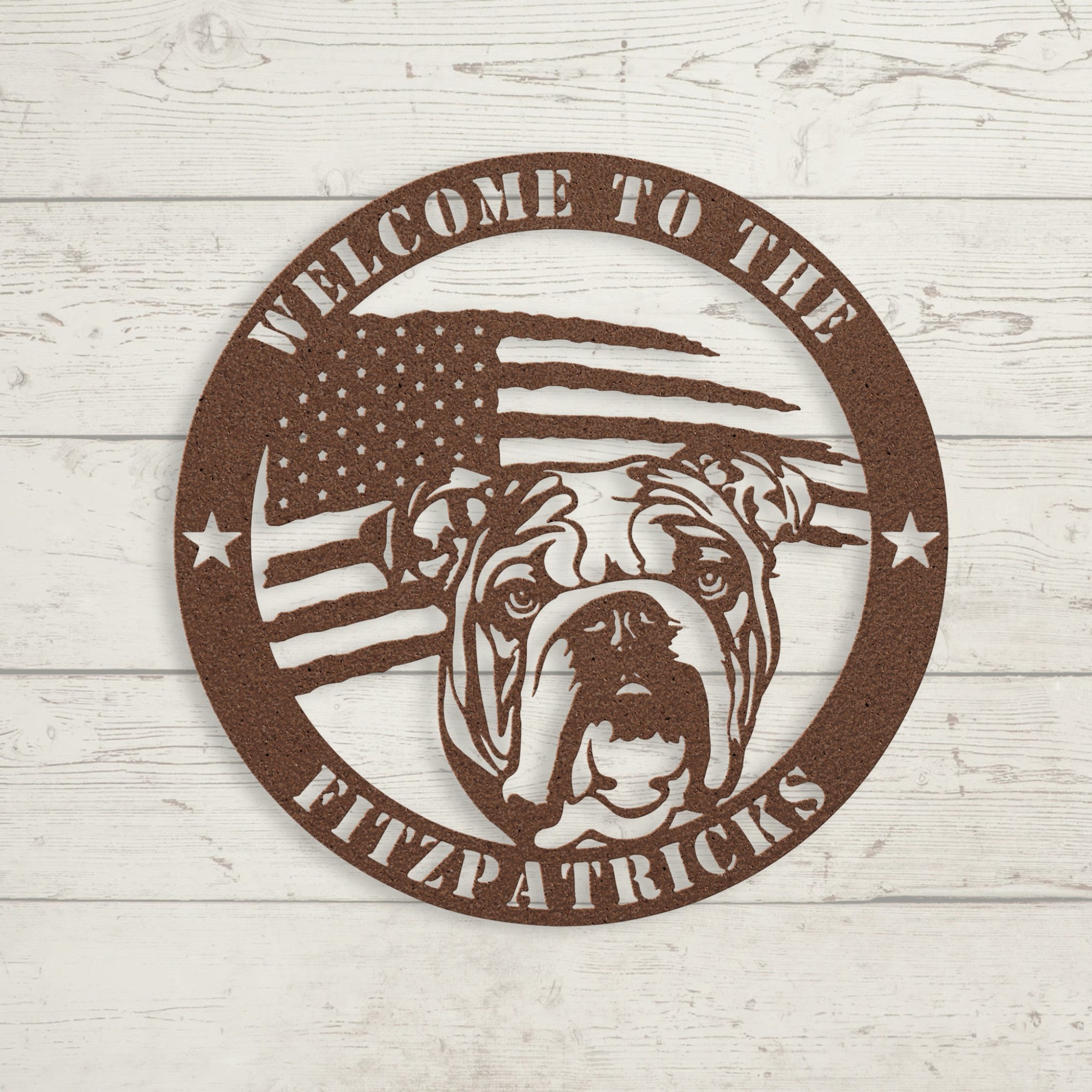 Bold and Patriotic: English Bulldog Wall Art, Customized – BullyBelly