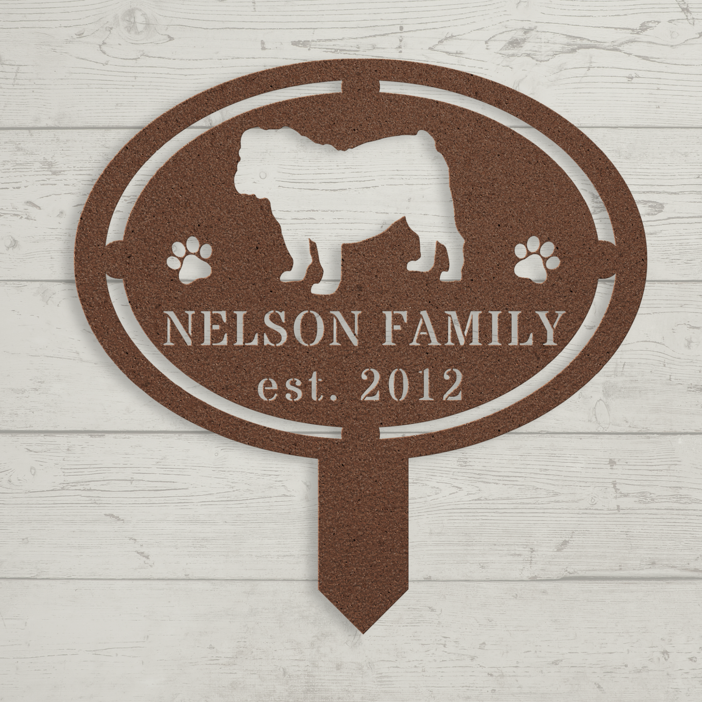 English Bulldog Family Yard Sign