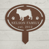 English Bulldog Family Yard Sign