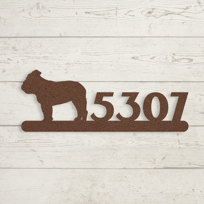 English Bulldog Home Metal Sign