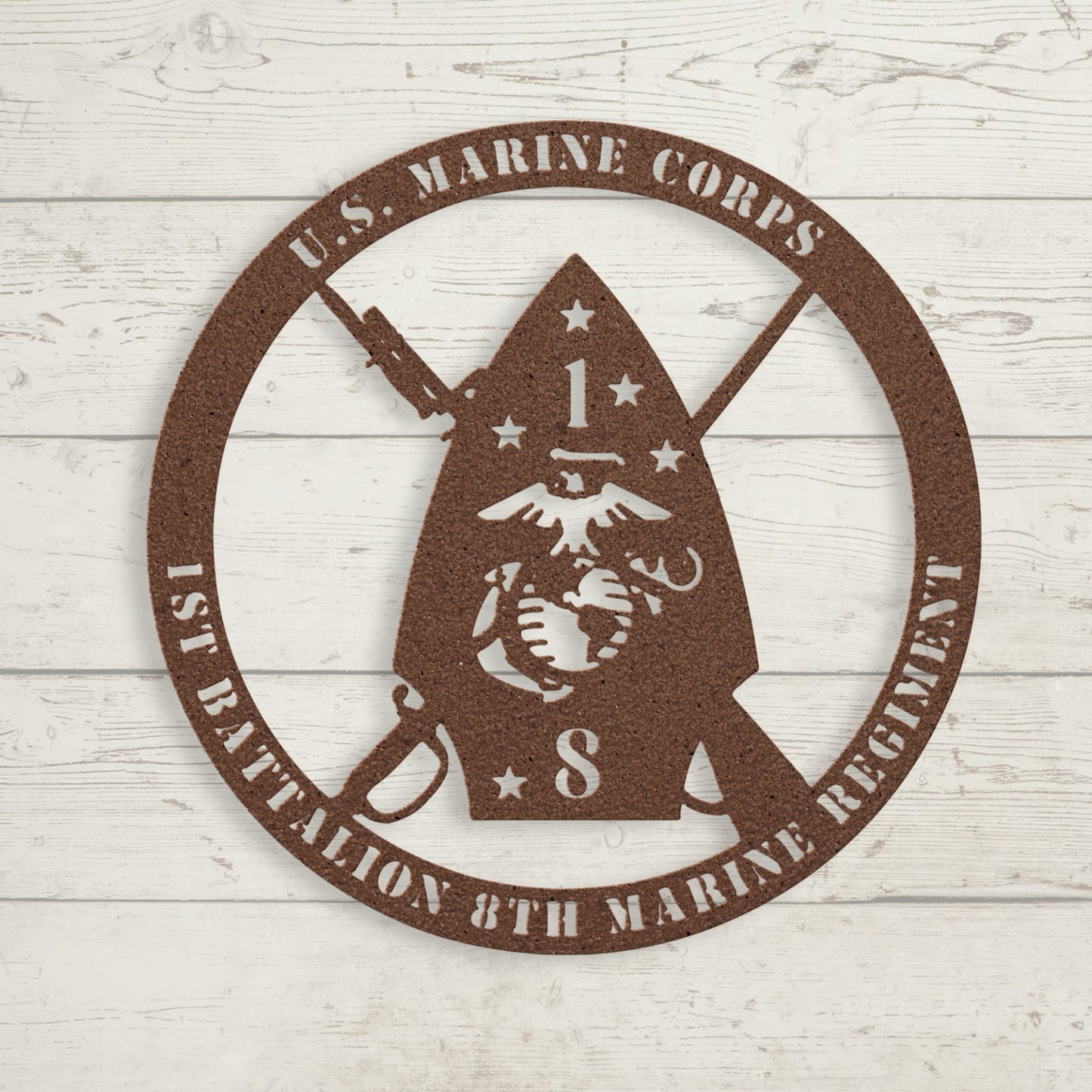 U.S. Marine Corps 1/8 Metal Wall Sign