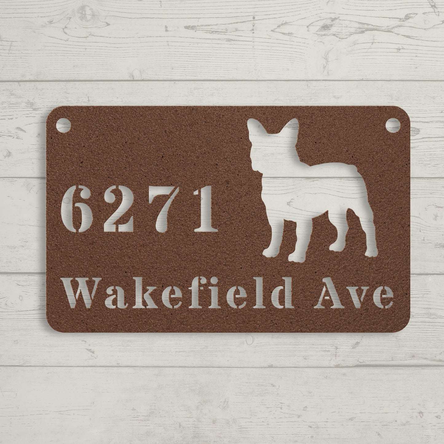 French Bulldog Boulevard Metal Porch Sign