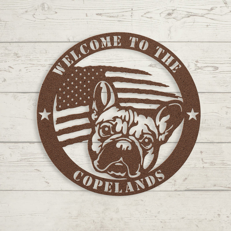 Bold and Patriotic: French Bulldog Wall Art, Customized for Your Home