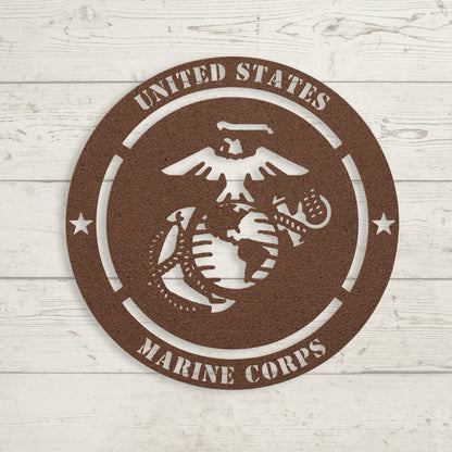 USMC Metal Wall Sign – Personalized Marine Corps Tribute