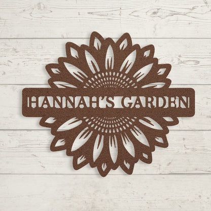 Personalized Sunflower Metal Sign – Custom Garden & Wall Art