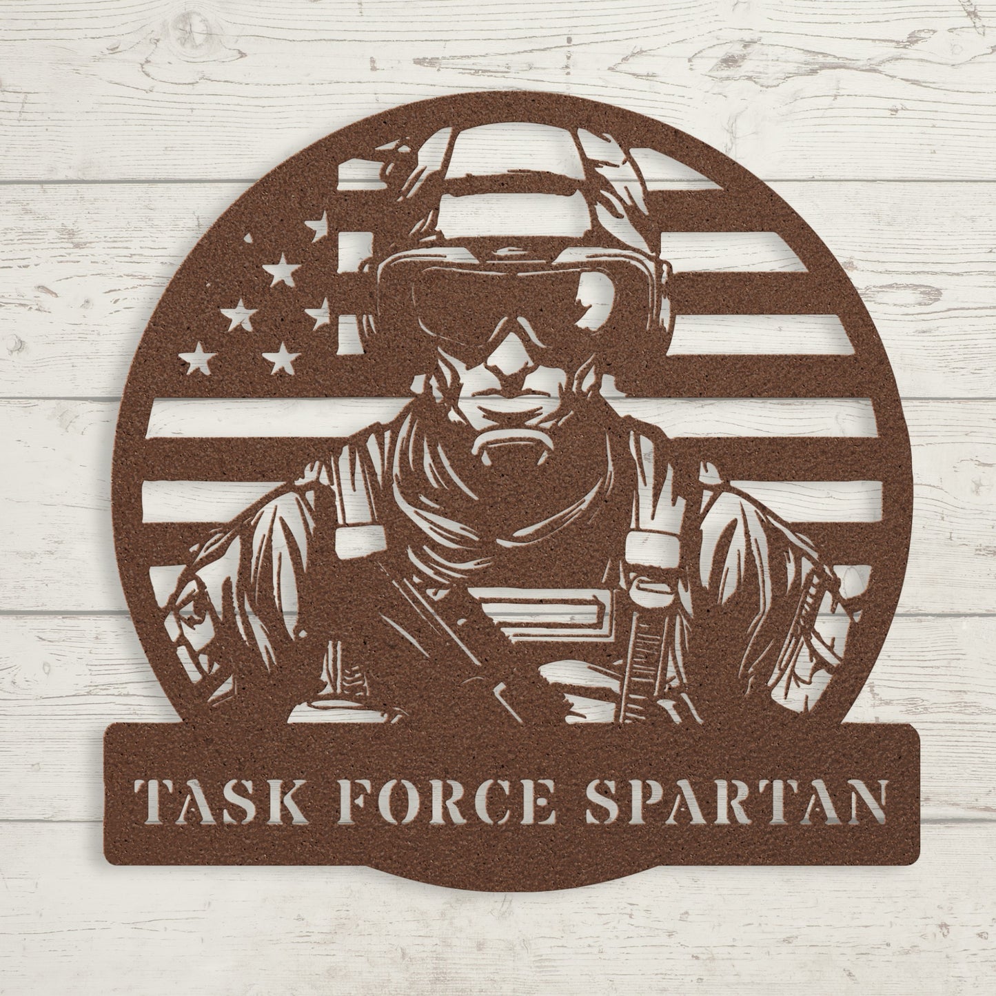 Tactical Soldier Metal Sign – Custom Military Wall Art