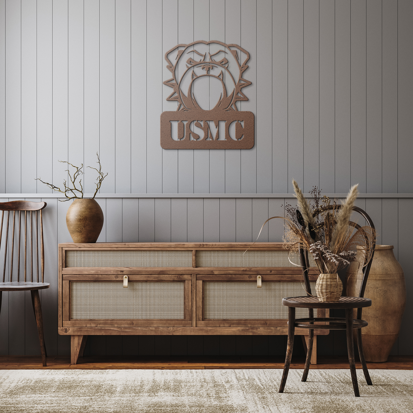 Fierce_USMC_Bulldog_Metal_Wall_Sign_Copper_Rustic_Hallway_Mockup.png_16009499
